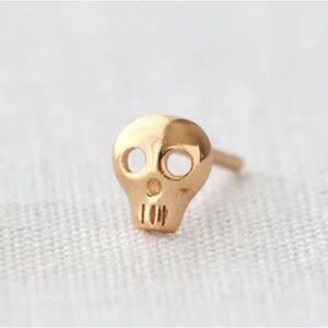 Kris Nations Gold Skull Earring